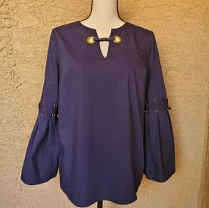 Michael Kors Blouse Top Royal Blue Small